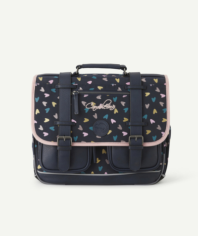 Fille Rayon - CARTABLE VINTAGE NAVY HEART 38CM
