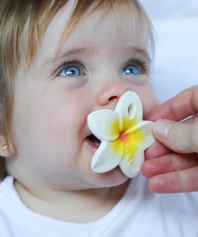 Baby-boy radius - CHEWY HAWAIIAN FLOWER MINI TEETHING RING