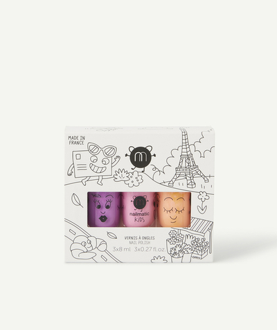 Cosmetics Tao Categories - SET OF 3 COLOURED WATER-BASED VARNISHES FOR GIRLS