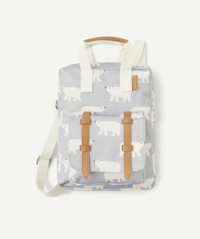 Bag Tao Categories - CHILD'S POLAR BEAR BACKPACK IN RECYCLED PLASTIC