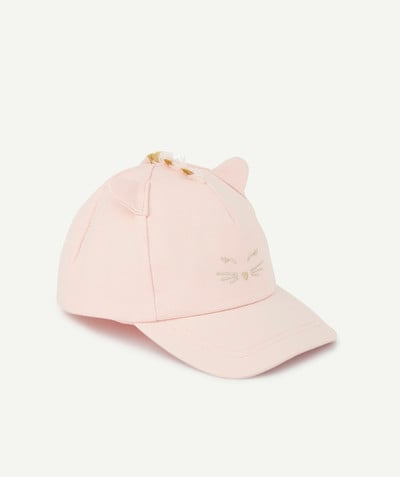 Baby-girl radius - PINK CAP WITH EARS IN RELIEF