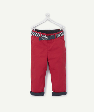 Trousers radius - LINED RED CHINO TROUSERS