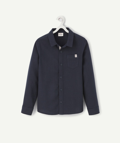 Shirt - Polo radius - NAVY BLUE COTTON SHIRT