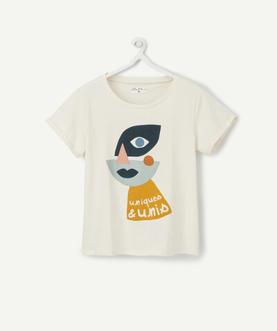 T-shirt Rayon - LE T-SHIRT FEMME BLANC EN COTON BIOLOGIQUE TAO X KLIN D'OEIL