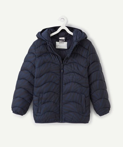 Jacket radius - LIGHT AND WATER-REPELLENT NAVY BLUE PADDED JACKET