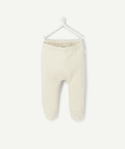 Essentials : 50% off 2nd item* family - STRIPED TROUSERS WITH FEET IN RECYCLED FIBRES