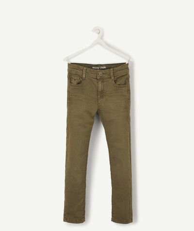 Trousers - Jogging pants radius - LOUIS KHAKI SKINNY TROUSERS WITH A CRUMPLED EFFECT