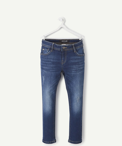 Trousers size + radius - STRAIGHT BLUE RAW DENIM JEANS