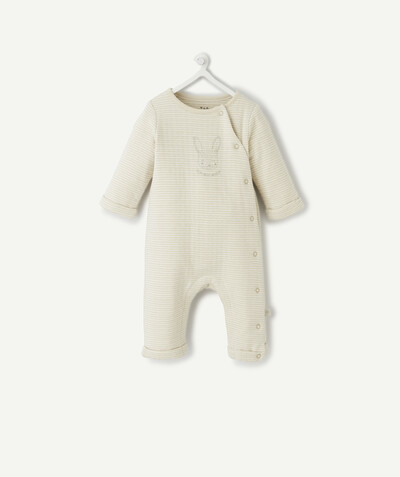 Baby-girl radius - STRIPED JUMPSUIT IN RECYCLED FIBRES