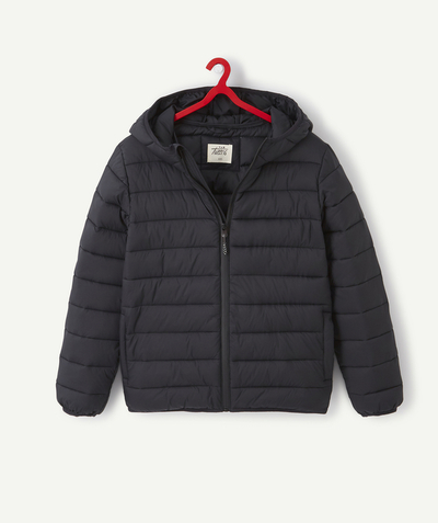 All collection Sub radius in - LIGHT AND WATER-REPELLENT BLACK PADDED JACKET IN RECYCLED FIBRES