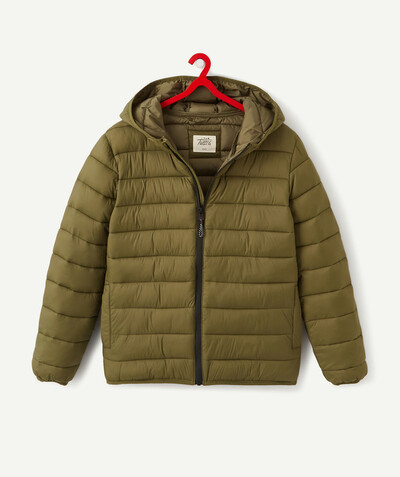 Original days Sub radius in - FINE WATER REPELLENT KHAKI PADDED JACKET WITH RECYCLED PADDING
