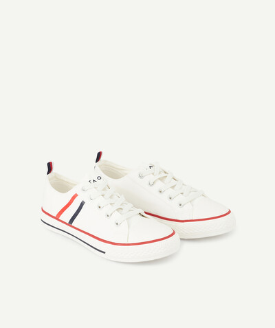 Shoes, booties radius - LOW WHITE TRAINERS WITH ADJUSTABLE AND ELASTICATED LACES