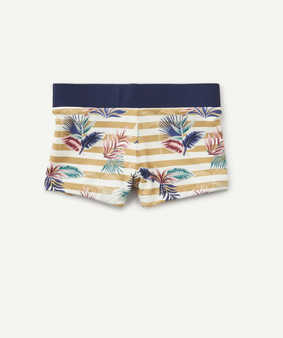 Beach Collection radius - ORANGE STRIPED AND PRINTED SWIMMING SHORTS IN RECYCLED FIBRES