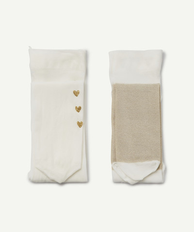 Socks Tao Categories - TWO PAIRS OF TIGHTS IN WHITE VOILE