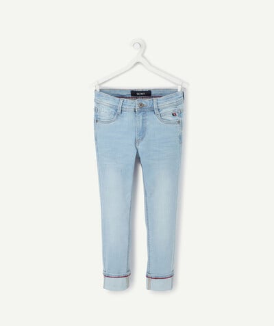 jeans Tao Categories - SIZE+ WRINKLED EFFECT LIGHT DENIM SKINNY JEANS