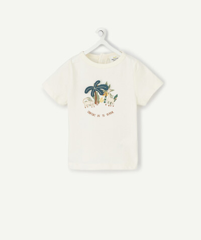 T-shirt - Shirt radius - CREAM ANIMAL PRINT T-SHIRT IN ORGANIC COTTON