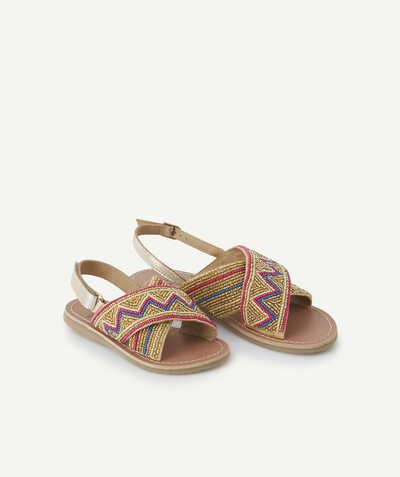 Shoes, booties radius - COLOURED AND BEADED ETHNIC LEATHER SANDALS