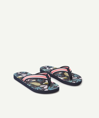 Outlet radius - NAVY BLUE AND PINK PRINTED FLIP-FLOPS