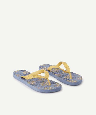 Shoes, booties radius - YELLOW AND BLUE PRINTED FLIP-FLOPS