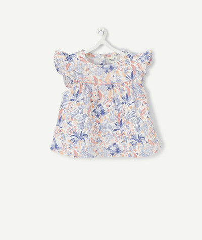 T-shirt - Shirt radius - BLOUSE IN ORGANIC COTTON WITH A COLOURED PRINT