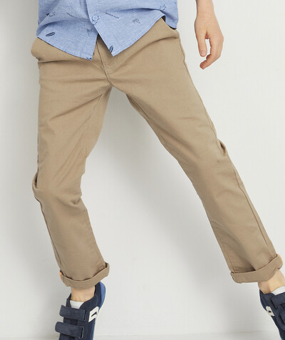 BOTTOMS radius - TROUSERS IN BEIGE CANVAS