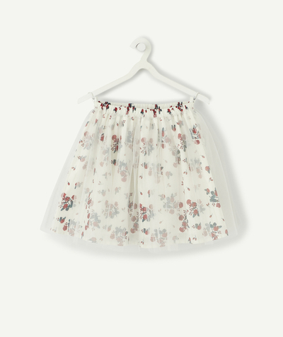 BOTTOMS radius - PRINTED SKIRT WITH TULLE