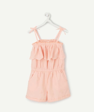 Fille Rayon - LA COMBISHORT ROSE AVEC BRODERIE ANGLAISE