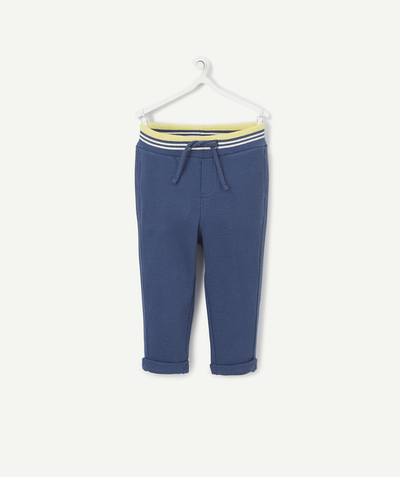 Baby-boy radius - BLUE AND YELLOW JOGGING PANTS IN ORGANIC COTTON