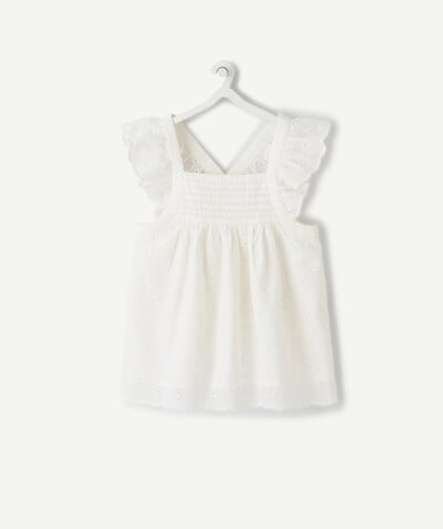 Summer essentials radius - WHITE BLOUSE WITH BRODERIE ANGLAIS