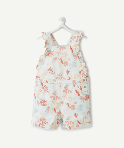 Our summer prints radius - PASTEL GREEN FLOWER-PATTERNED PRINTED DUNGAREES