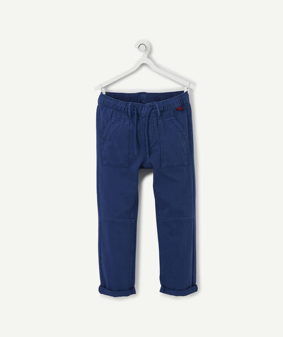 Boy radius - BLUE TROUSERS IN WOVEN COTTON WITH POCKETS