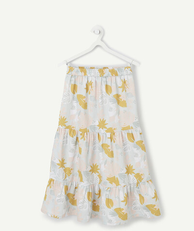 Low prices  radius - LONG TROPICAL PRINT SKIRT IN COTTON