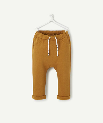 Trousers radius - HAREM PANTS IN CAMEL-COLOURED ORGANIC COTTON