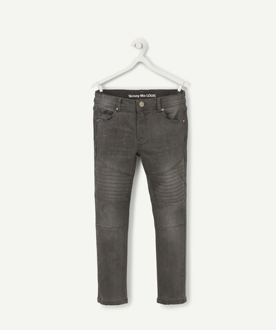 Trousers size + radius - SKINNY GREY JEANS WITH INSERTS ON THE KNEES