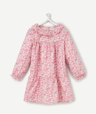 Low prices radius - PINK FLOWER-PATTERNED AND FRILLY DRESS