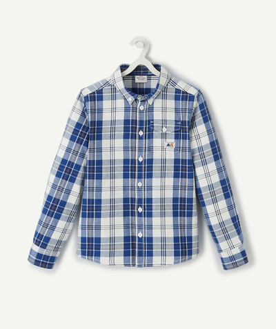 Low prices radius - BLUE AND WHITE CHECKED SHIRT