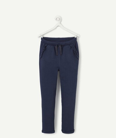 Sportswear radius - NAVY BLUE JOGGING PANTS WITH FRILLED POCKETS