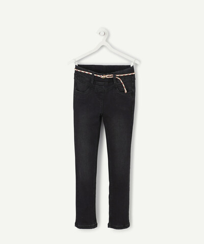 Jeans radius - BLACK TREGGINGS WITH A CORD BELT
