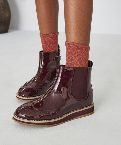 Shoes radius - BURGUNDY BOOTS IN PATENT LEATHER