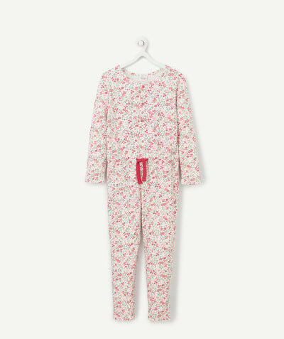 Pyjama Rayon - LA COMBINAISON DE NUIT ROSE FLEURIE EN COTON