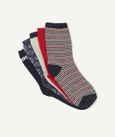 Boy radius - FIVE PAIRS OF RED AND BLUE SOCKS