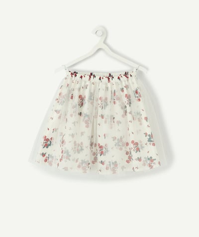 BOTTOMS radius - PRINTED SKIRT WITH TULLE