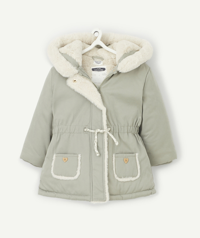 Low prices radius - PALE KHAKI SHERPA-LINED WATER-REPELLENT PARKA