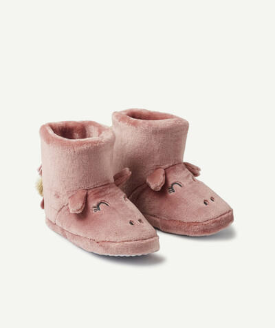 Outlet radius - HIGH TOP PINK BOOTIES WITH ANIMAL DESIGNS