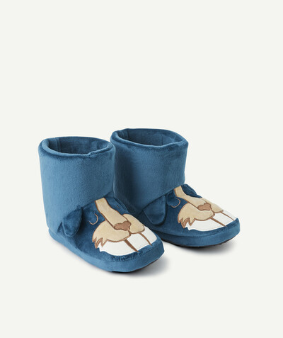 Chaussures, chaussons Rayon - LES CHAUSSONS TURQUOISES AVEC ANIMAL EN RELIEF