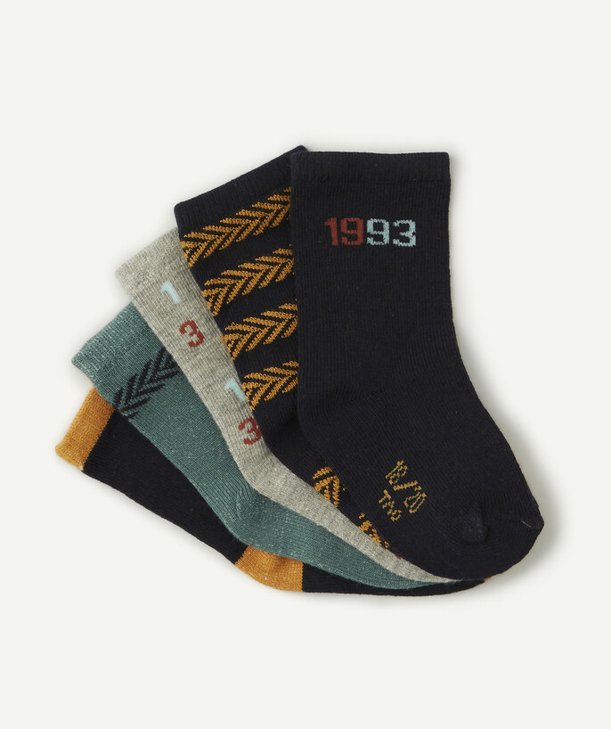 Baby-boy radius - PACK OF FIVE PAIRS OF SOCKS IN SHADES OF BLUE