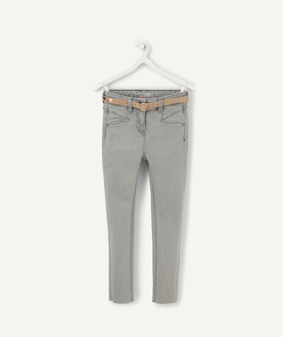 Jeans radius - GREY SKINNY JEANS WITH A COLOURED BELT