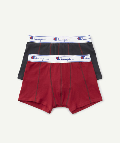 New collection Sub radius in - TWO PAIRS OF GREY AND RED BOXER SHORTS