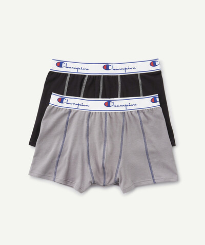 Sportswear Sub radius in - TWO PAIRS OF GREY AND BLACK BOXER SHORTS