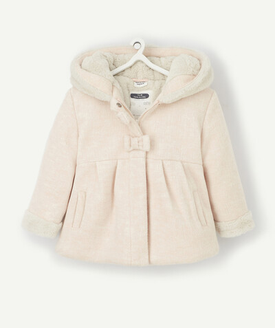 Outlet radius - PINK BROADCLOTH COAT IN RECYCLED FIBRES